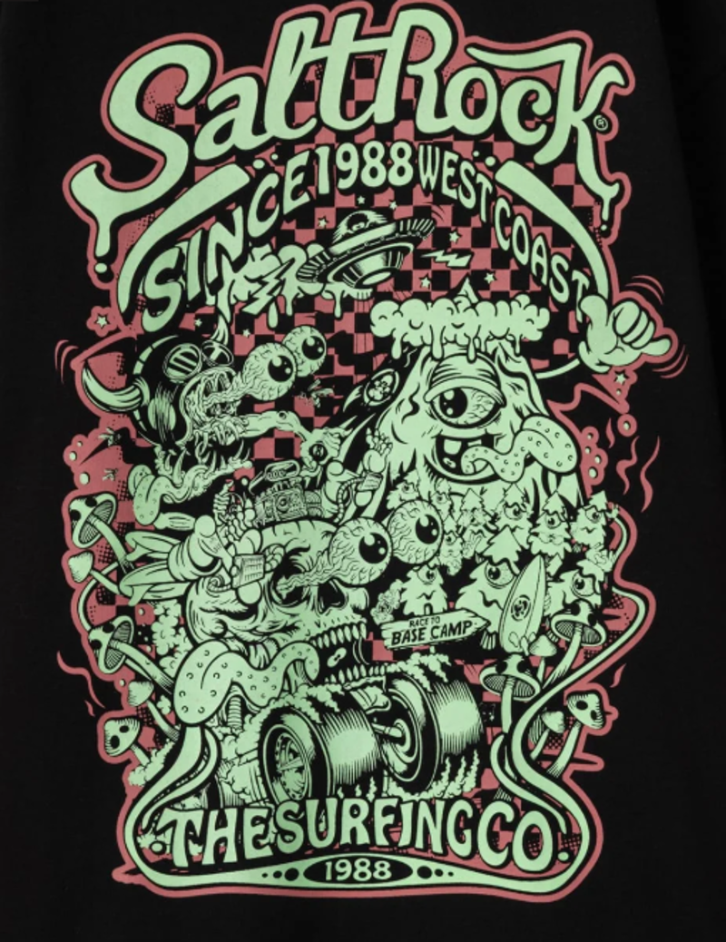 Saltrock Kid's Racing To Base LS Tee - Black-3