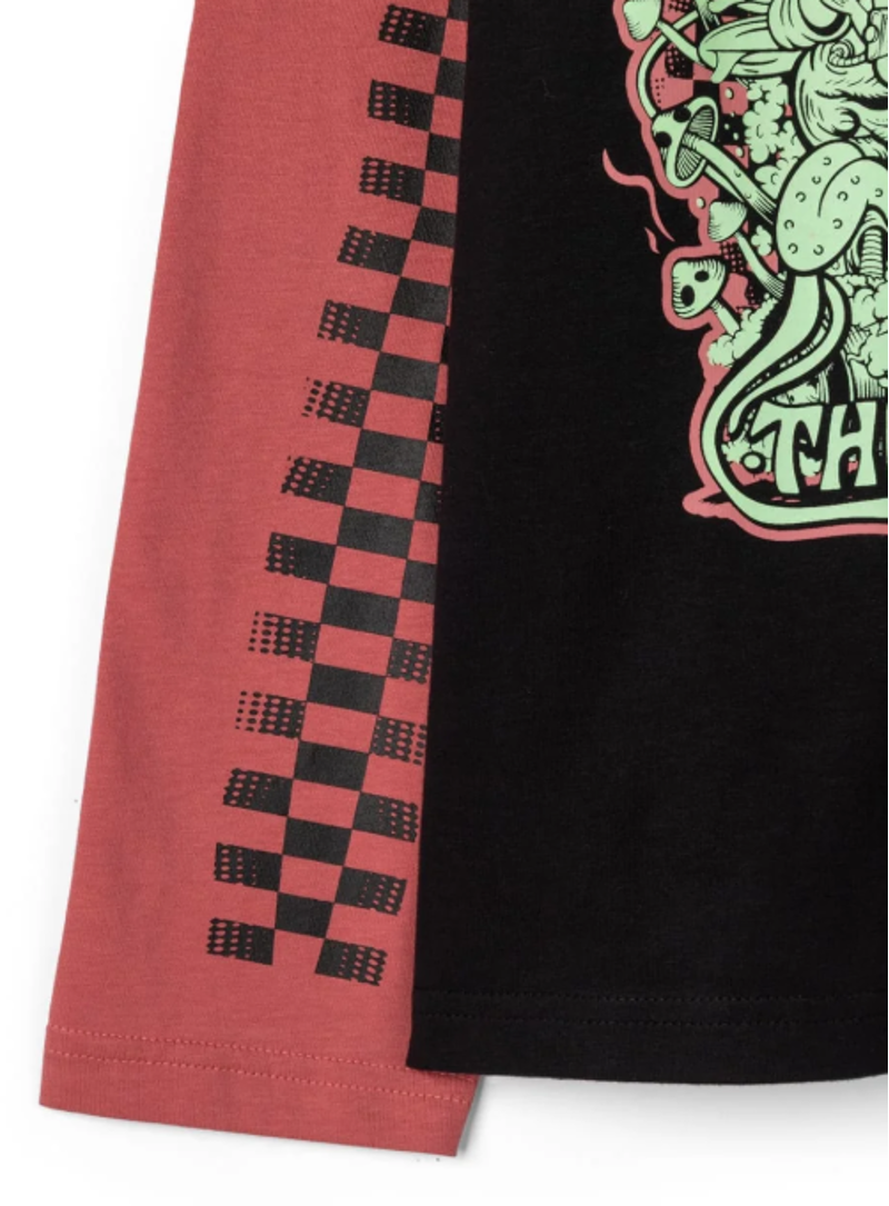 Saltrock Kid's Racing To Base LS Tee - Black-2