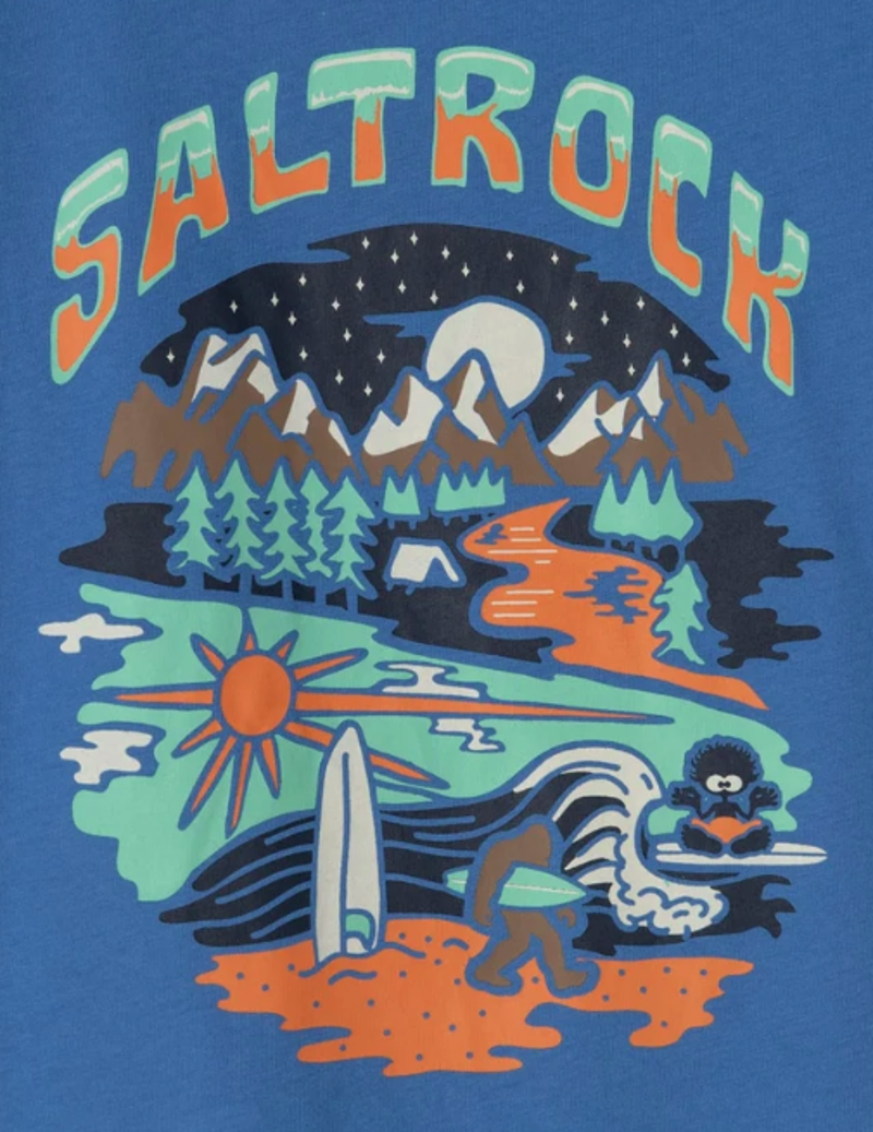 Saltrock Kids Base Camp SS Tee - Bright Blue-1