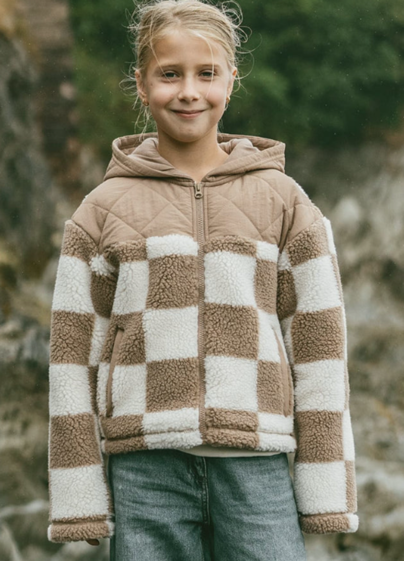 Saltrock Kids Calla Hooded Fleece - Light Brown-2