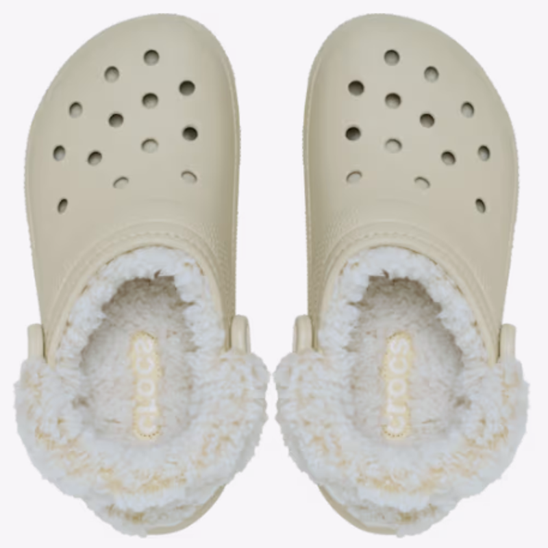 Crocs Classic Fleece Lined Clog - Bone-2