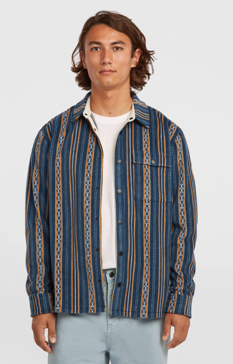 O'Neill Men's O'Riginals Superfleece Shirt - Blue J Stripe-2