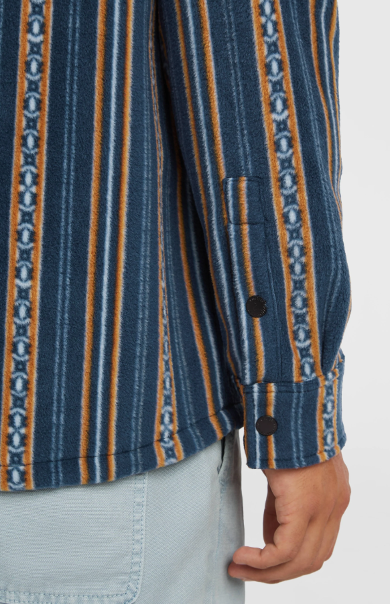 O'Neill Men's O'Riginals Superfleece Shirt - Blue J Stripe-5