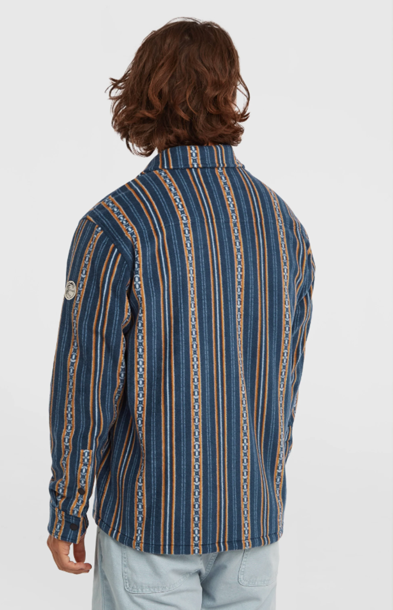 O'Neill Men's O'Riginals Superfleece Shirt - Blue J Stripe-3