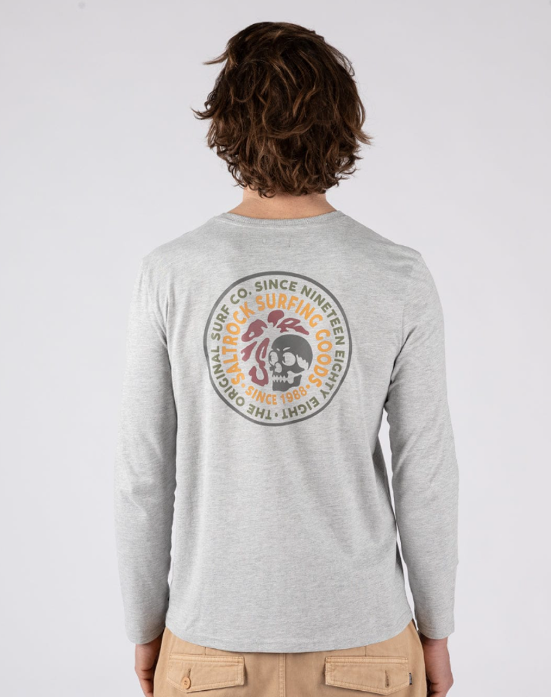 Saltrock Men's Trail Badge LS Tee - Grey-2