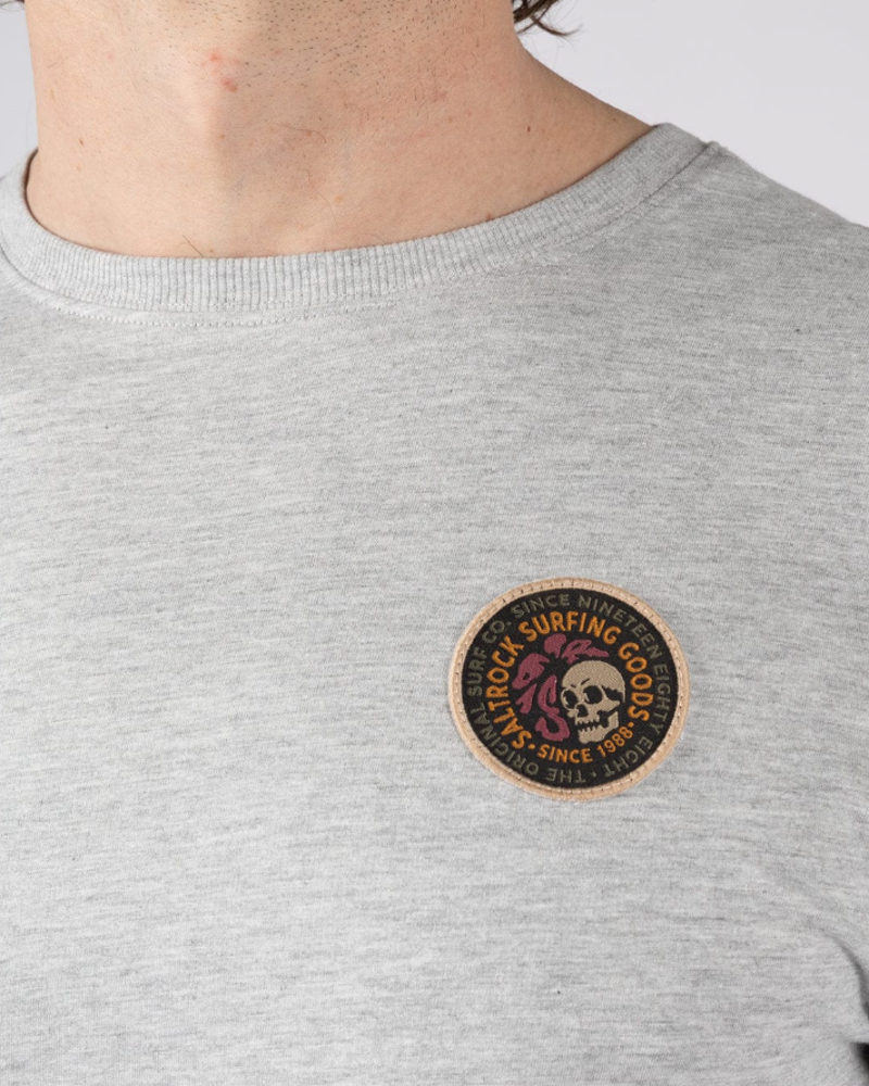 Saltrock Men's Trail Badge LS Tee - Grey-4