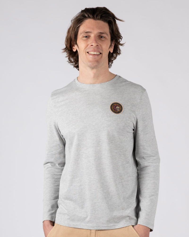 Saltrock Men's Trail Badge LS Tee - Grey-3