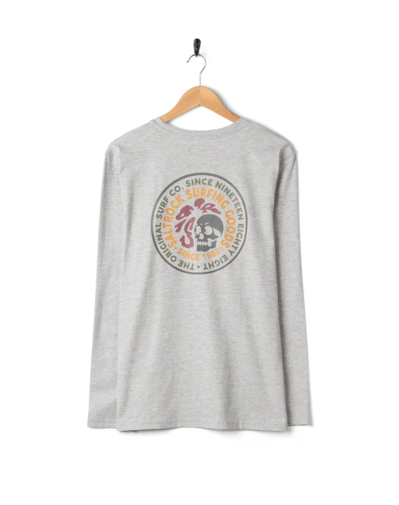 Saltrock Men's Trail Badge LS Tee - Grey-1