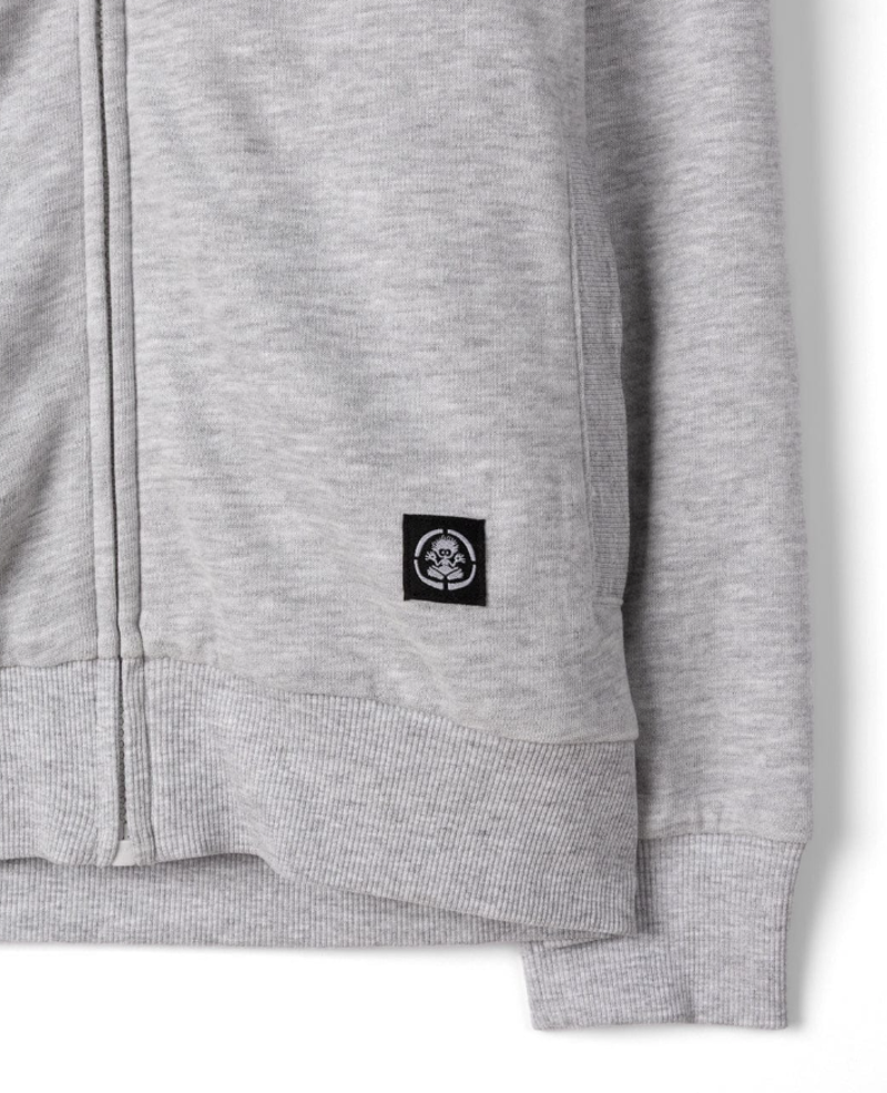 Saltrock Kid's Treehouse Stripe Fur Lined Hoodie - Grey-3