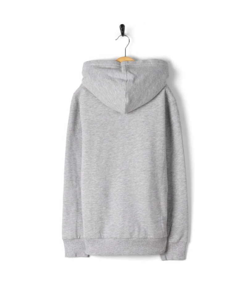 Saltrock Kid's Treehouse Stripe Fur Lined Hoodie - Grey-1