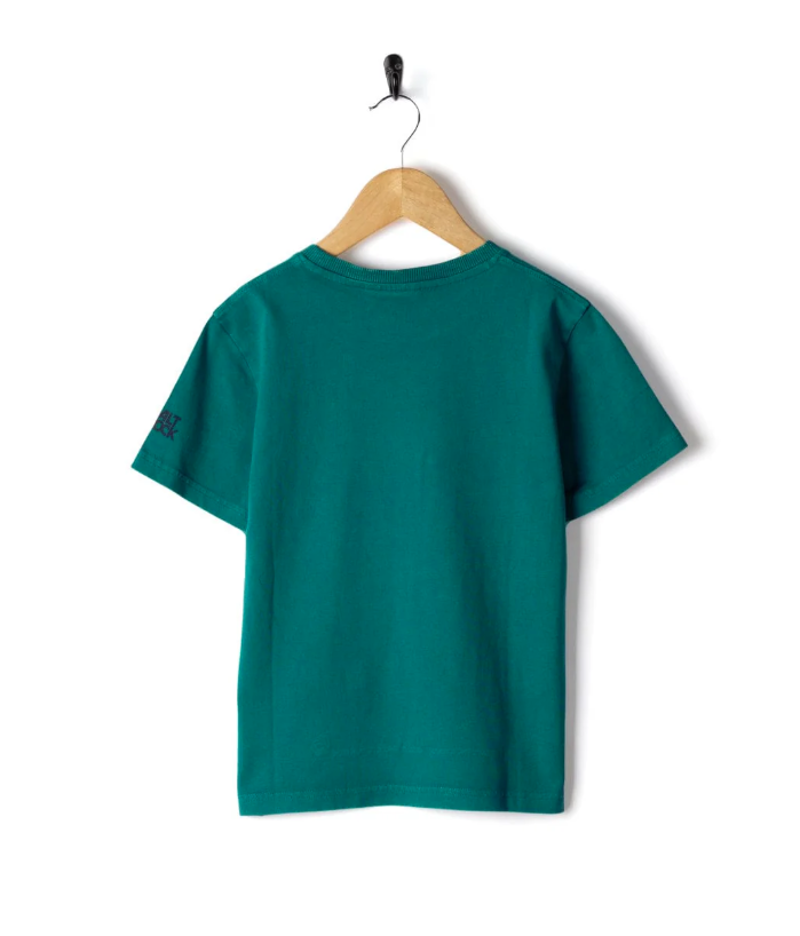 Saltrock Kid's Treehouse Stripe SS Tee - Dark Teal-1