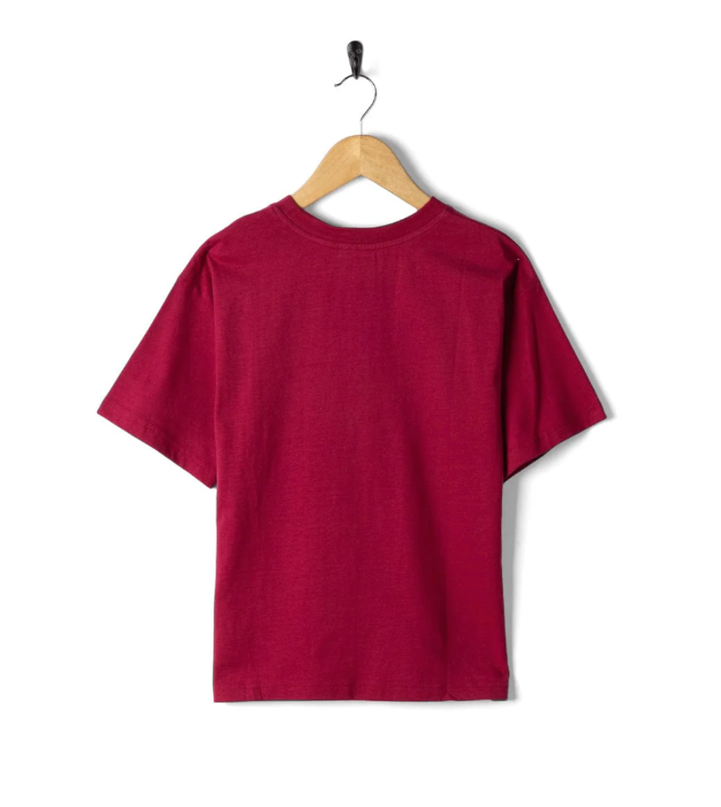 Saltrock Kid's Vista Landscape SS Tee - Dark Pink-1