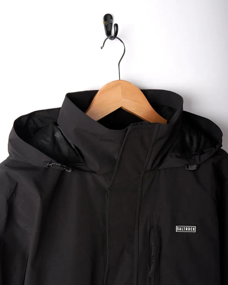 Saltrock Men's Whistler II Waterproof Hooded Jacket - Black-2