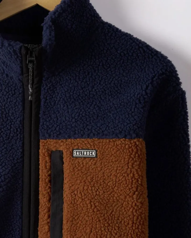 Saltrock Men's Wye Zip Fleece - Blue Small and Medium-1