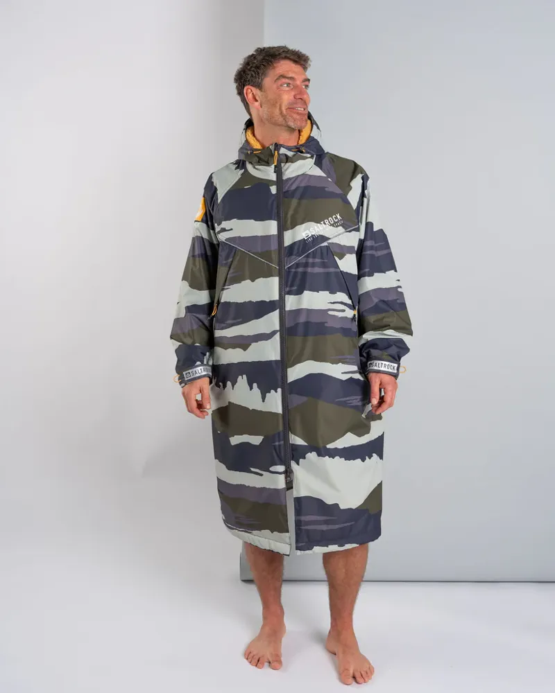 Saltrock Four Seasons Changing Robe Camo Stripe - Green-1