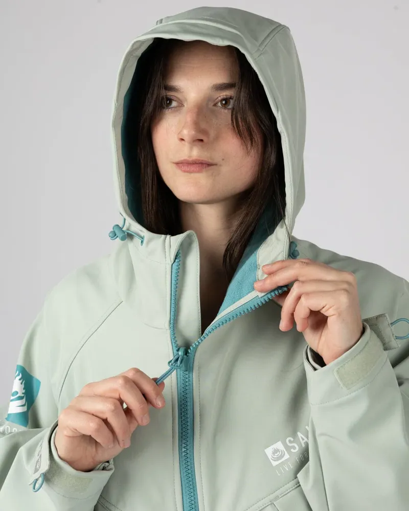 Saltrock Four Season Lite Changing Robe - Light Green-9
