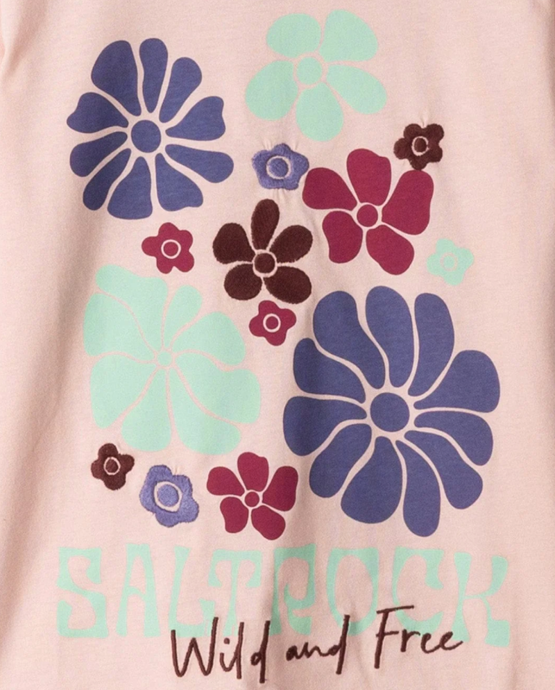 Saltrock Kid's Bloom SS Tee - Light Pink-2