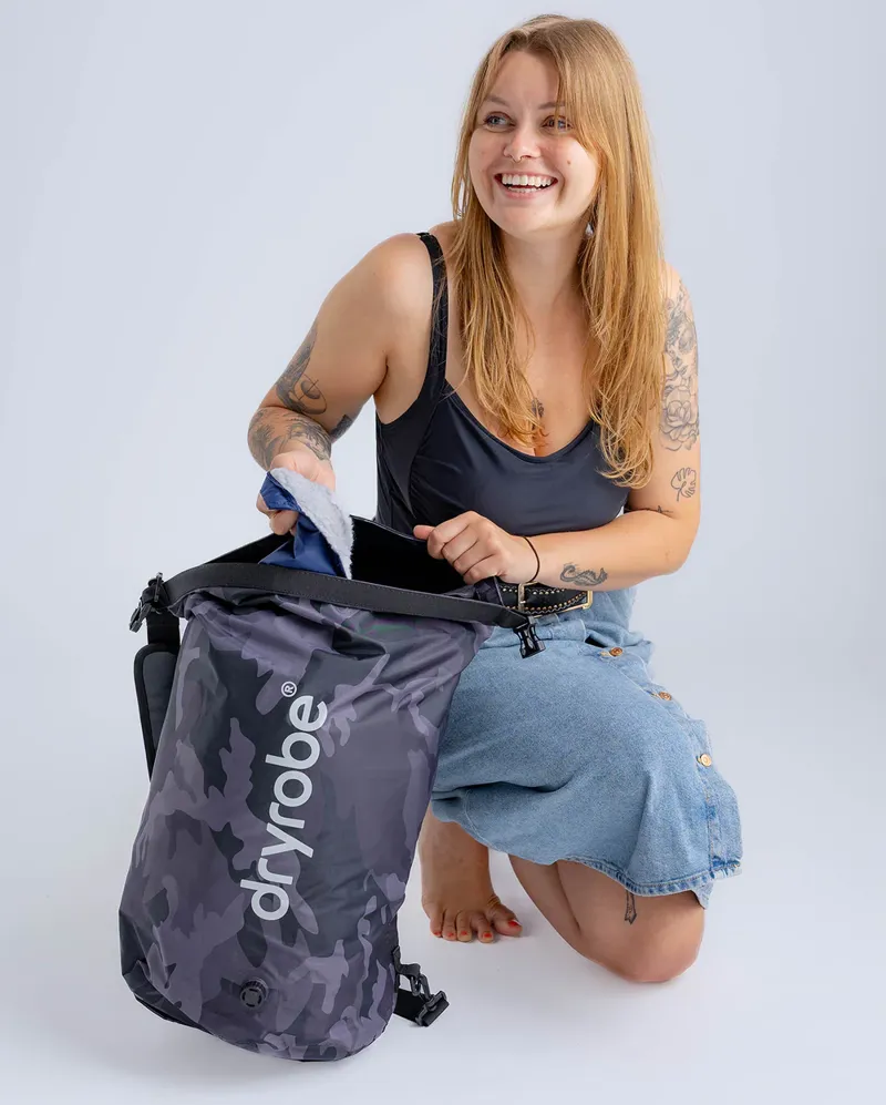 Dryrobe Compression Bag - Black Camo-3