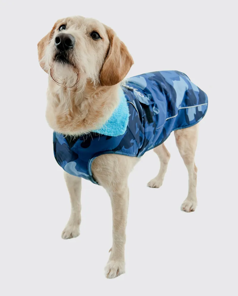 Dryrobe Dog Coat - Blue Camo/Blue-1