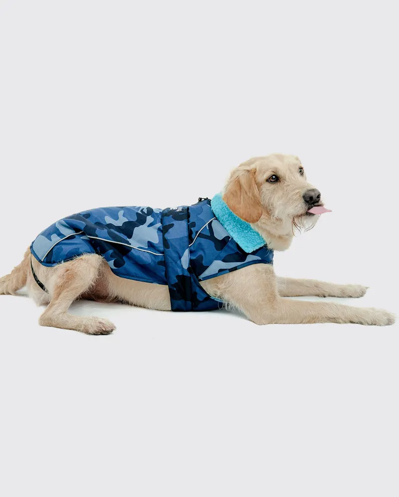 Dryrobe Dog Coat - Blue Camo/Blue-2