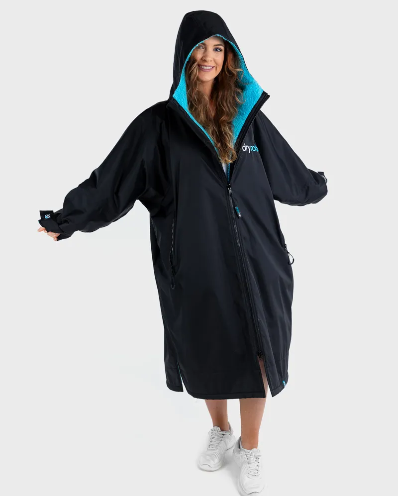 Dryrobe Long Sleeve Black/Blue-1