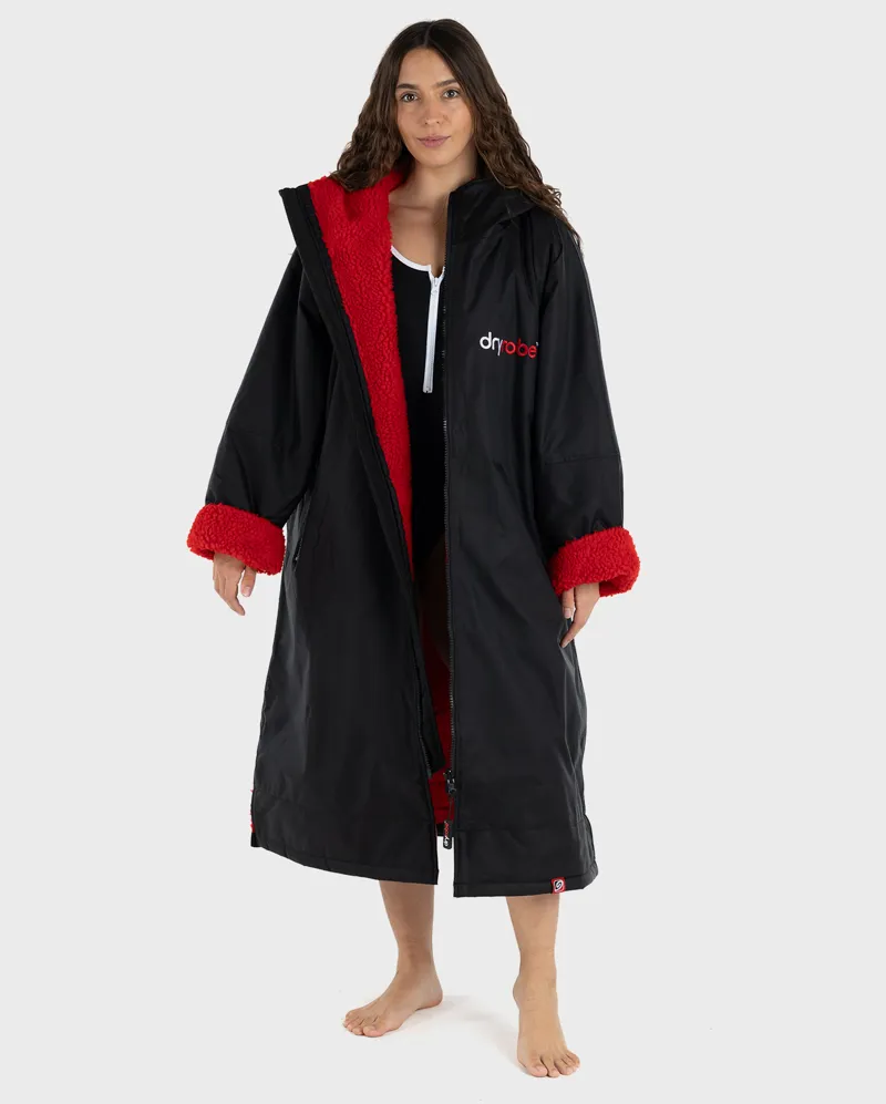 Dryrobe Long Sleeve Black/Red