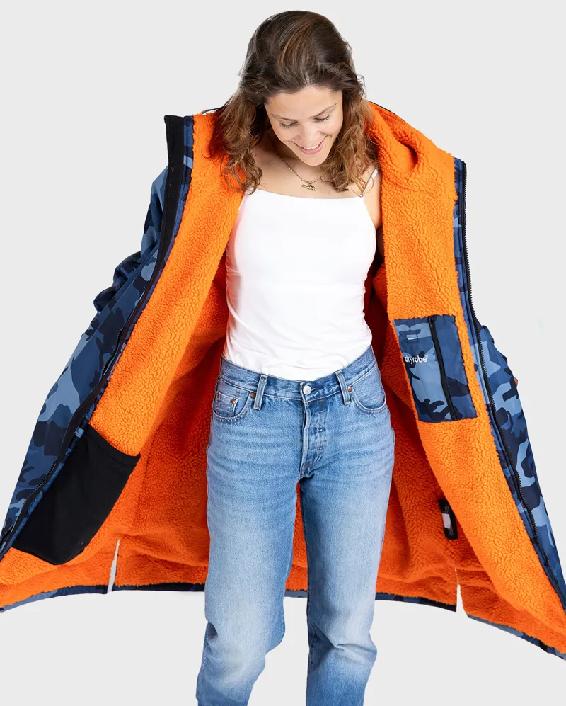 Dryrobe Long Sleeve Blue Camo/Orange-1