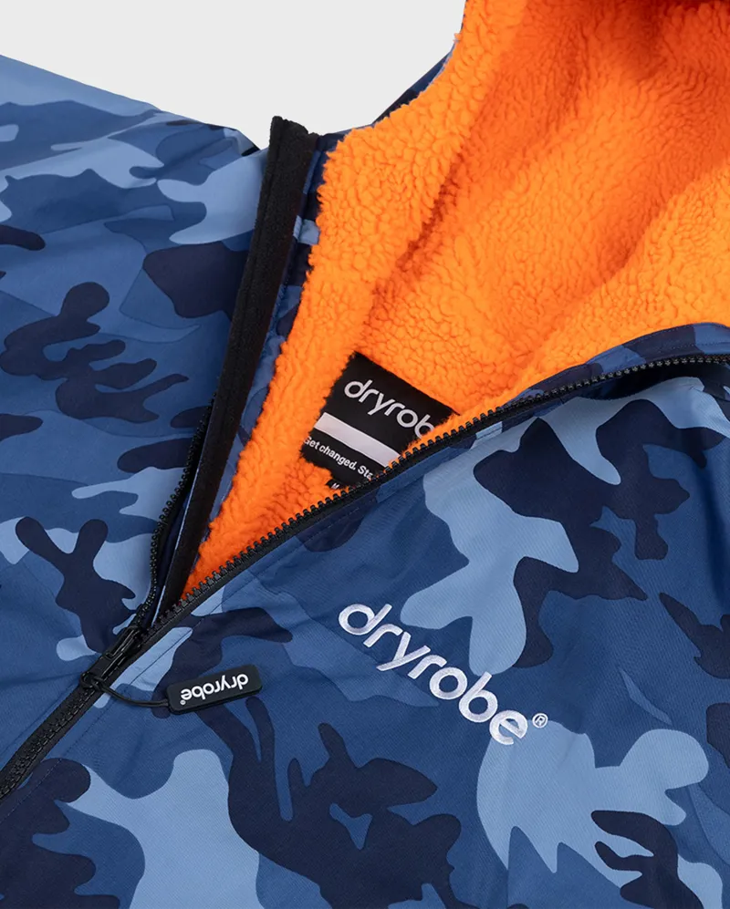 Dryrobe Long Sleeve Blue Camo/Orange-3