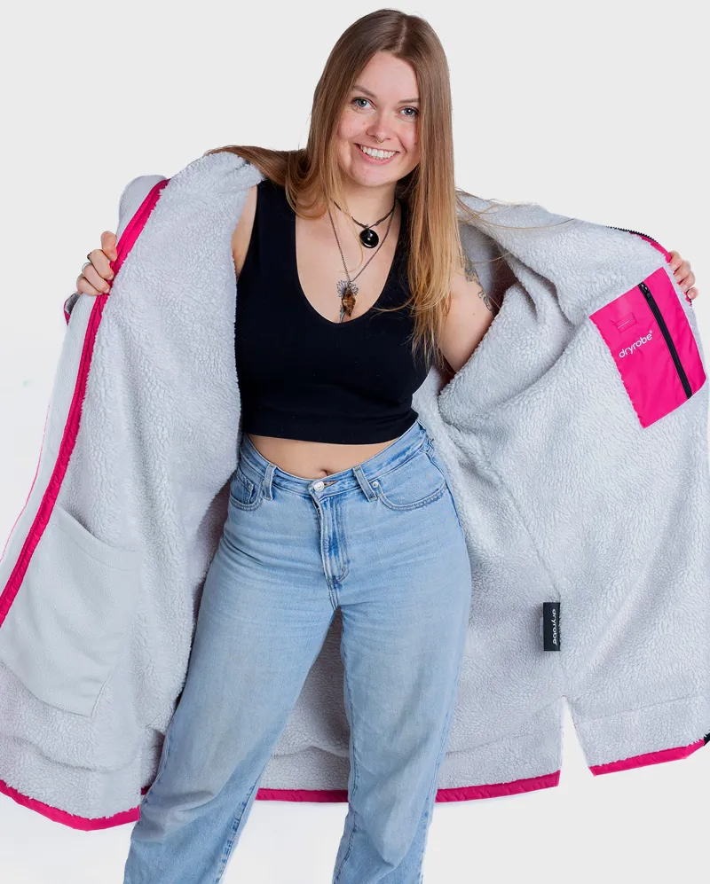 Dryrobe Long Sleeve Pink/Light Grey-1