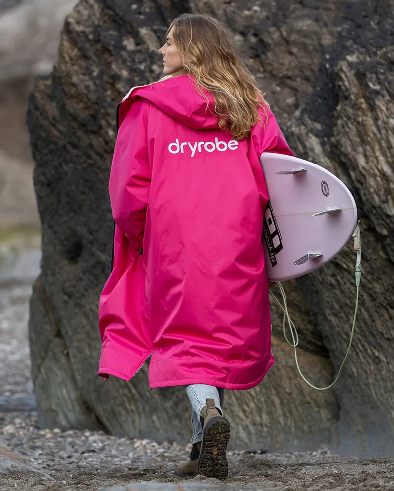 Dryrobe Long Sleeve Pink/Light Grey-5