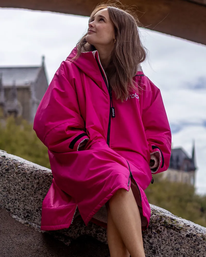 Dryrobe Long Sleeve Pink/Light Grey-6