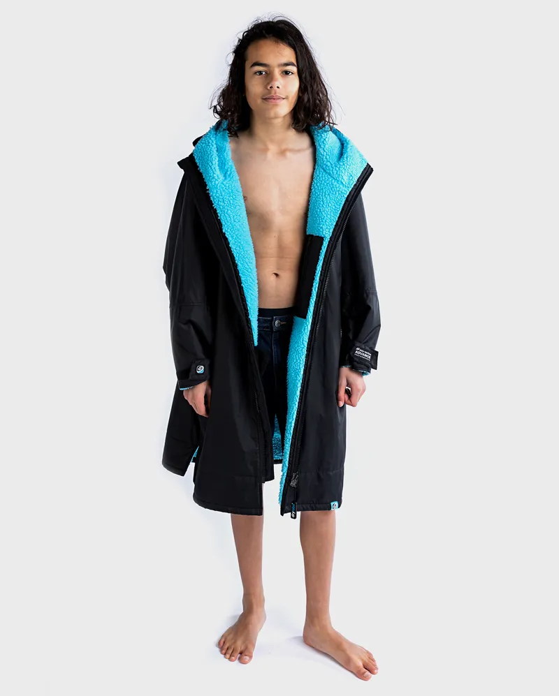 Dryrobe Kids Long Sleeve Black/Blue-2