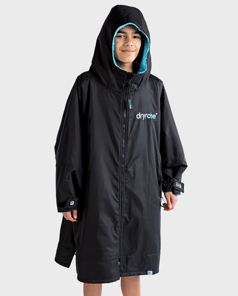 Dryrobe Kids Long Sleeve Black/Blue-1