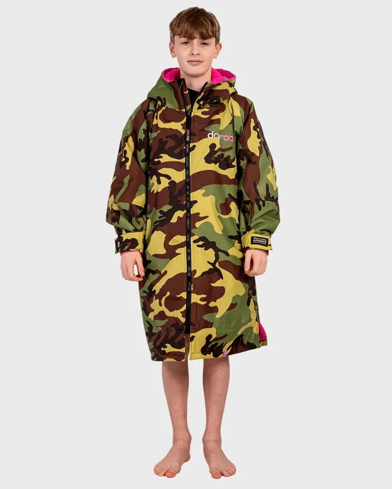Dryrobe Kids Long Sleeve Camo/Pink
