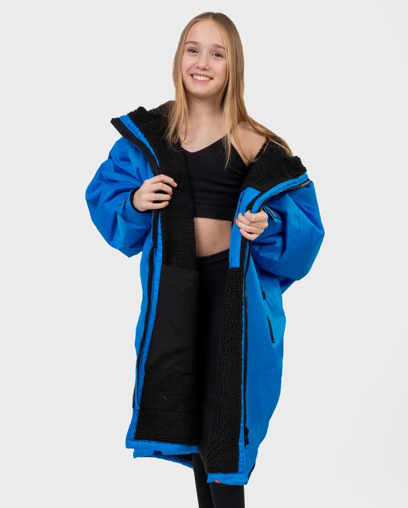 Dryrobe Kids Long Sleeve Cobalt Blue/Black-2