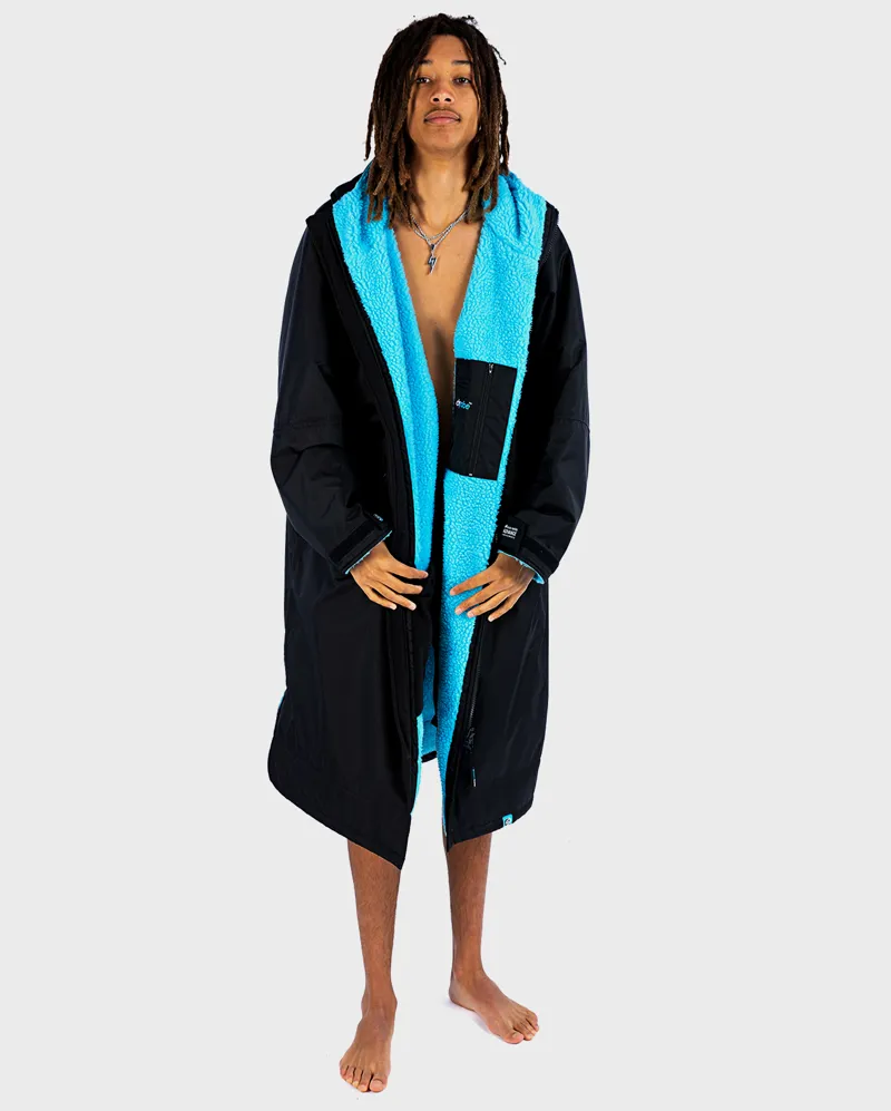 Dryrobe Long Sleeve Black/Blue-2