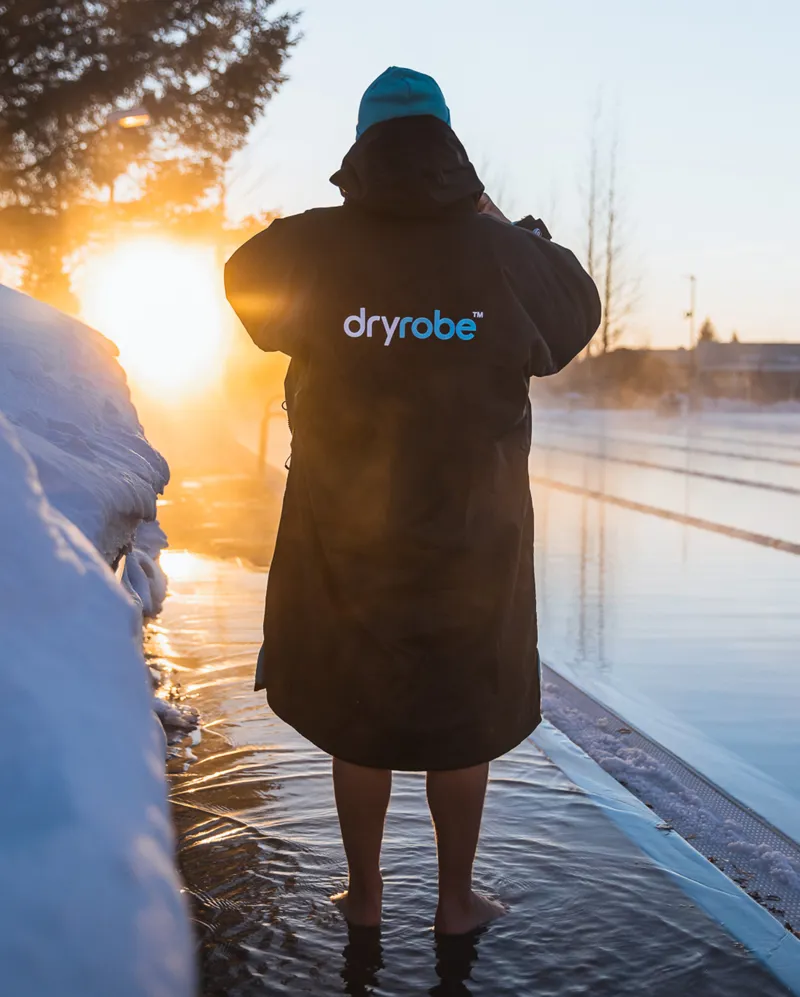 Dryrobe Long Sleeve Black/Blue-3