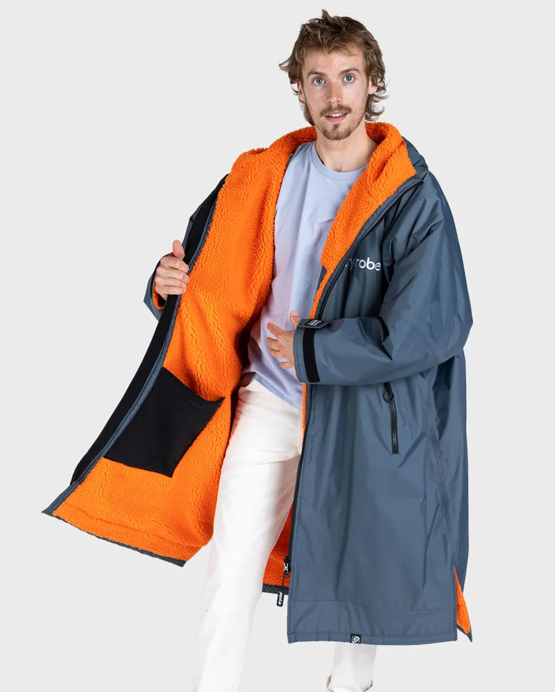 Dryrobe Long Sleeve Charcoal Grey/Orange-1