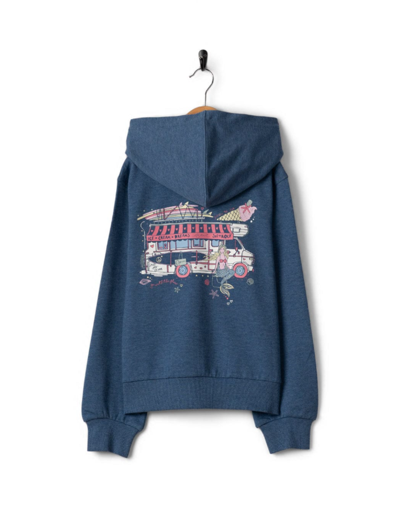 Saltrock Kid's Scoop Zip Hoodie - Blue-1