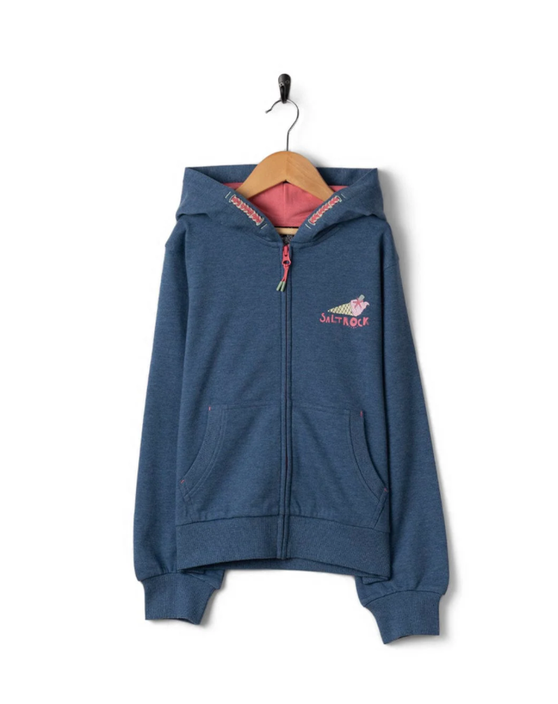 Saltrock Kid's Scoop Zip Hoodie - Blue