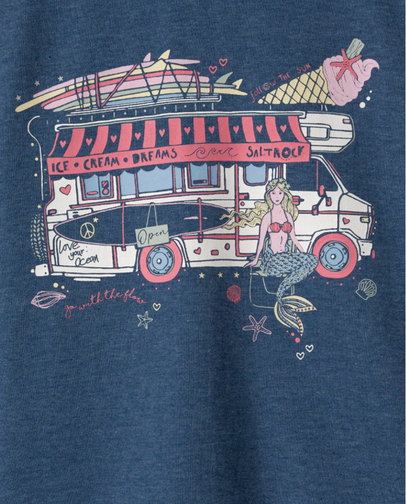 Saltrock Kid's Scoop Zip Hoodie - Blue-2