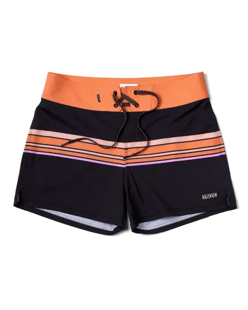 Saltrock Women's Retro Ribbon Boardshort - Black UK16